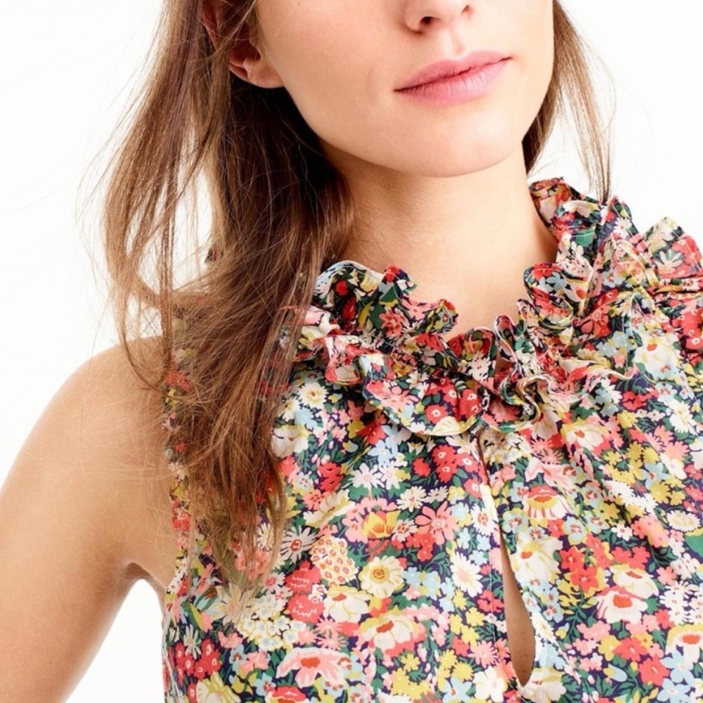 J. Crew Floral Liberty Fabric Top